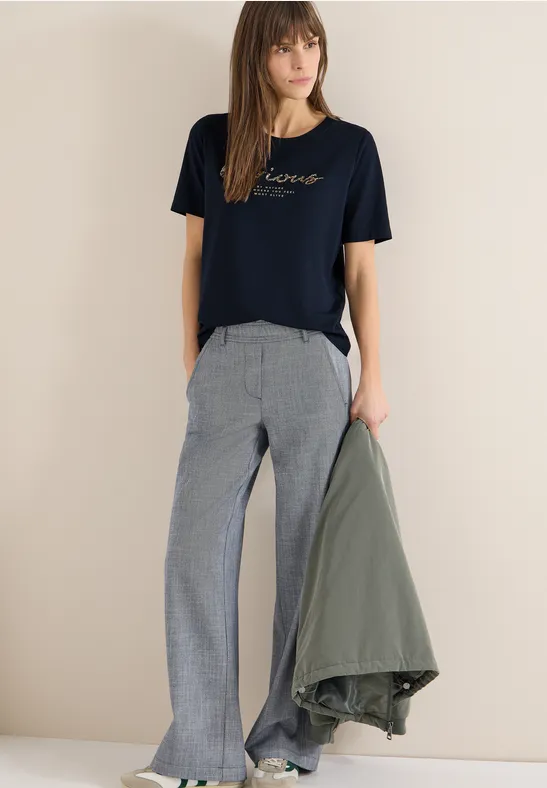 Lässig Langarmshirt mit Grafikprint