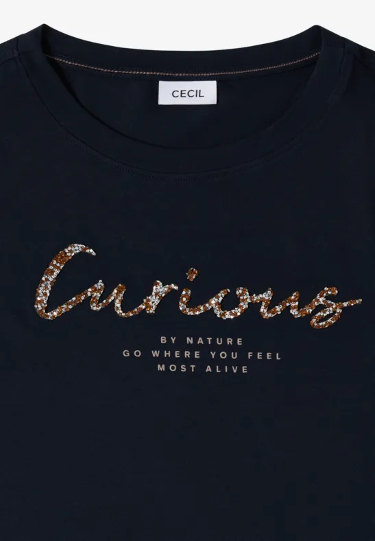 Lässig Langarmshirt mit Grafikprint