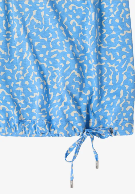 Bluse mit Minimalprint und 3/4-Ärmeln