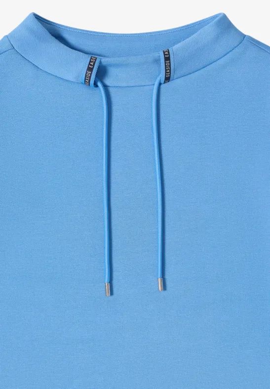 Lässiges Langarm-Sweatshirt mit Trichterkragen