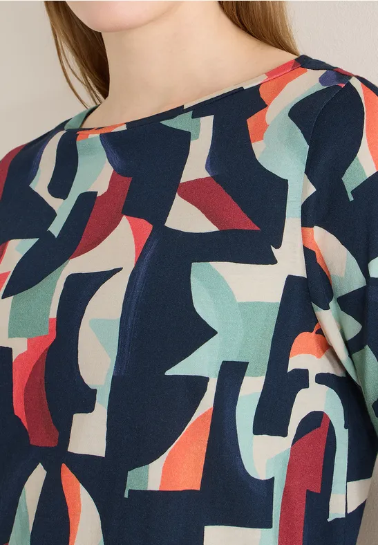 Langarmshirt mit geometrischem Muster