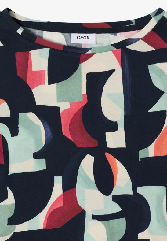 Langarmshirt mit geometrischem Muster