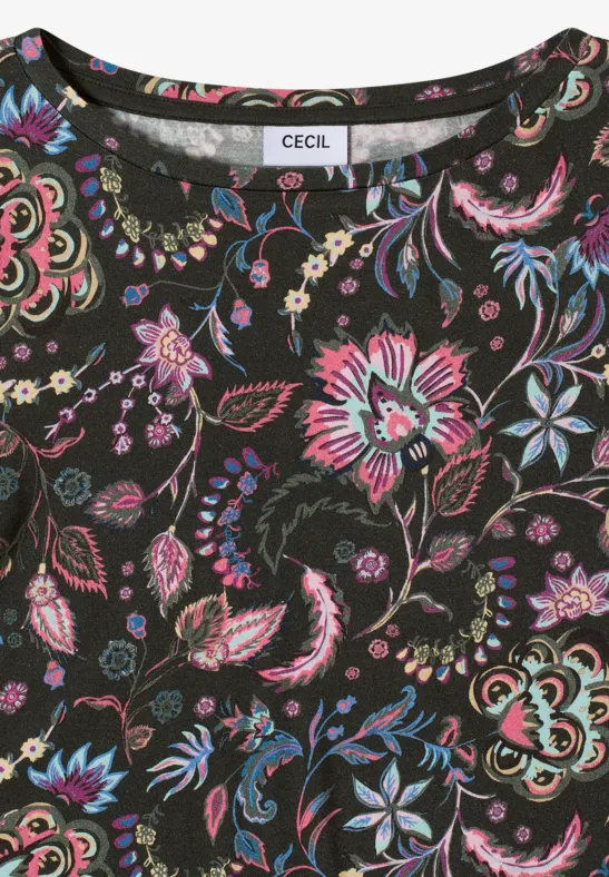 Langarmshirt mit Grafikmuster