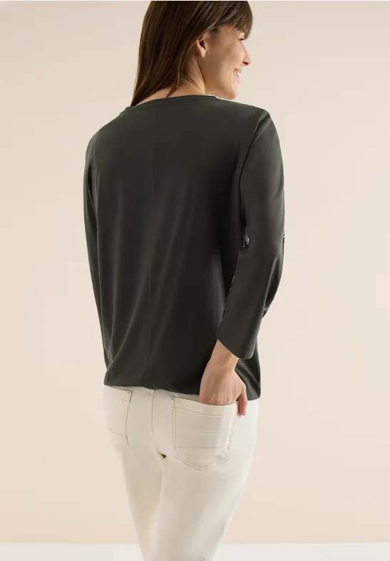 Langarmshirt mit Blumendruck