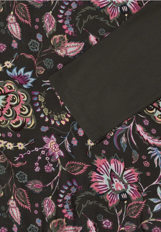Langarmshirt mit Blumendruck