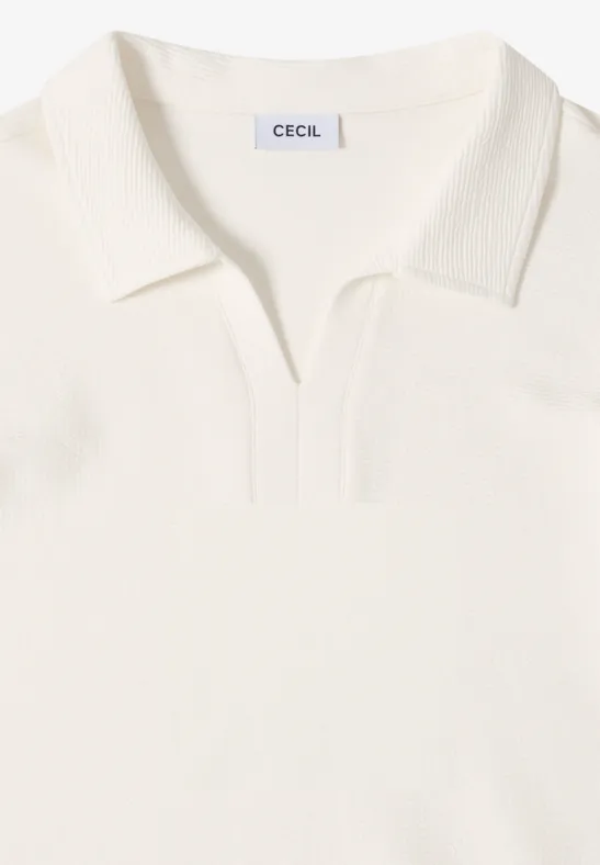 Piqué Poloshirt mit Dreiviertelärmeln