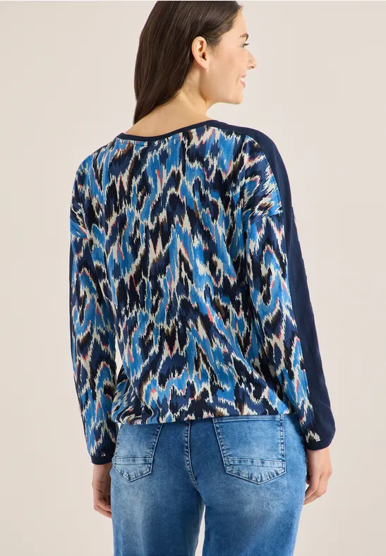 Langarmshirt mit abstraktem Muster