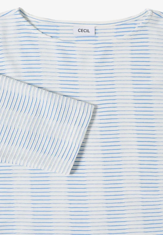 Gestreiftes Struktur-Strickoberteil