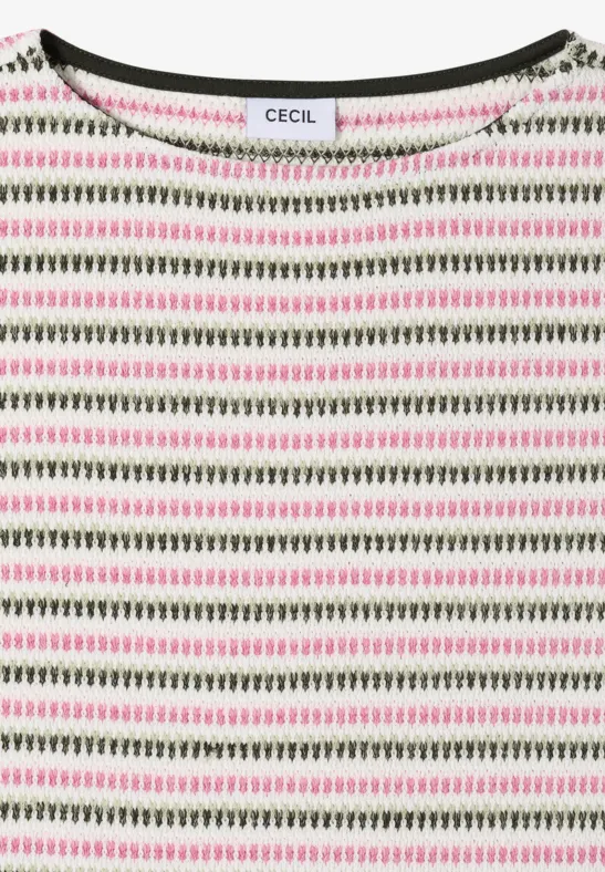 Gestreiftes Struktur-Strickshirt