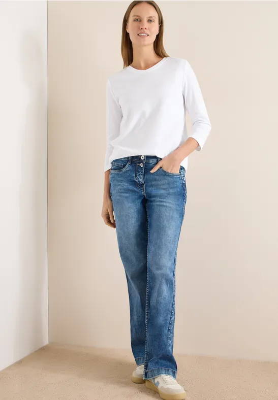 Vielseitiges Basic-T-Shirt mit V-Ausschnitt