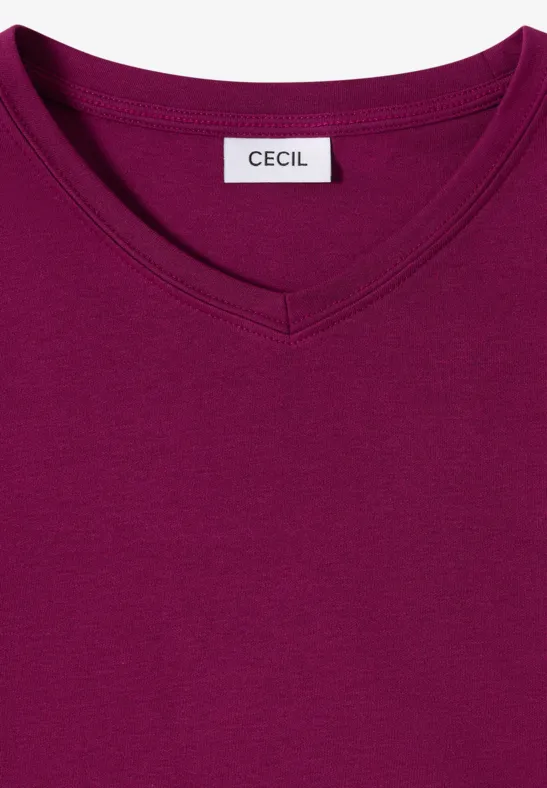 Vielseitiges T-Shirt mit V-Ausschnitt und 3/4-Ärmeln