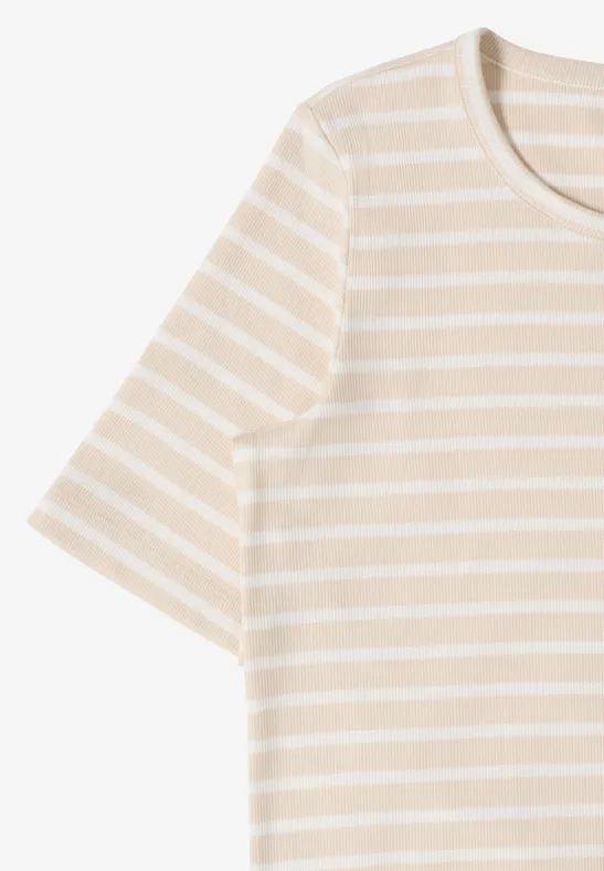Gestreiftes T-Shirt aus Baumwollmischung