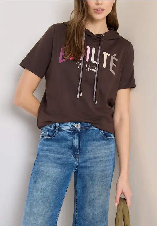 Lässiges Kurzarm-Hoodie-T-Shirt
