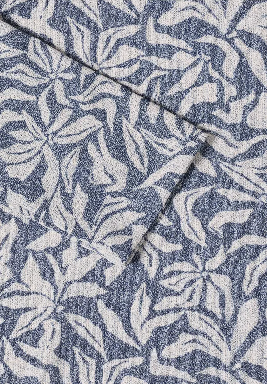 Hoodie mit floralem Print und 3/4-Ärmeln