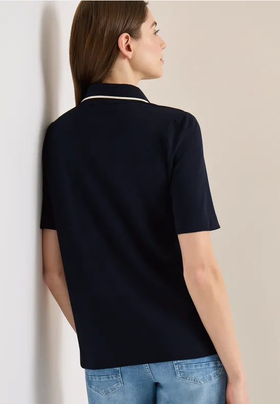Klassisches Piqué Strick Poloshirt