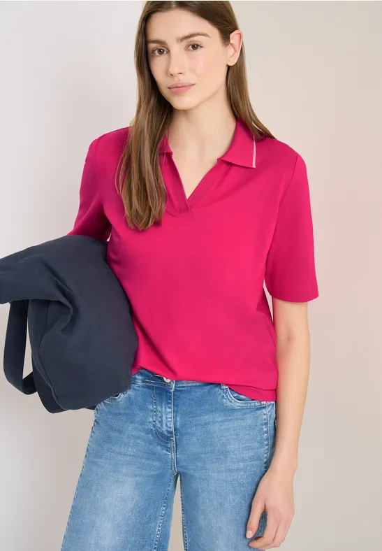 Klassisches Piqué Poloshirt mit Kragen