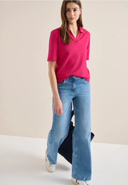Klassisches Piqué Poloshirt mit Kragen
