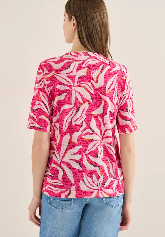 Florales Burnout Strickoberteil