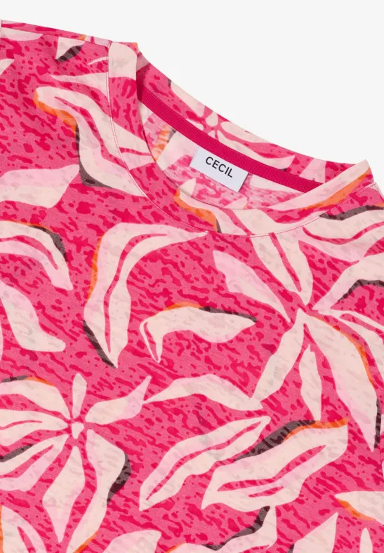 Florales Burnout Strickoberteil