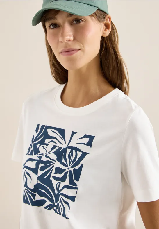 Damen T-Shirt mit Rundhalsausschnitt und Grafik
