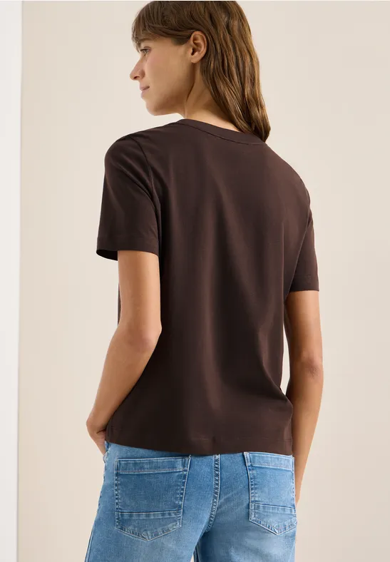 T-Shirt aus Baumwolle mit floralem Grafikdruck