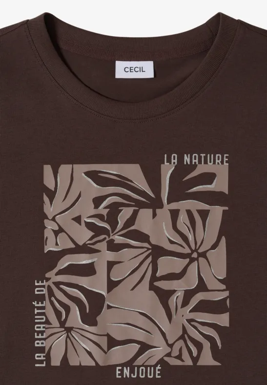 T-Shirt aus Baumwolle mit floralem Grafikdruck