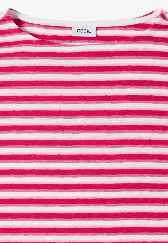 Gestreiftes T-Shirt aus Baumwollmischung