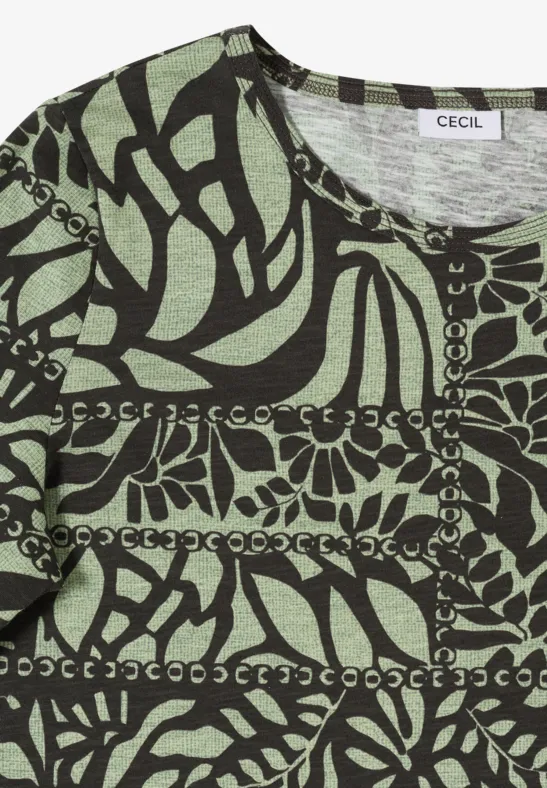 Kurzarm T-Shirt mit Patchworkmuster