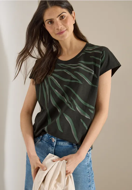 T-Shirt mit Grafikprint aus Baumwolle
