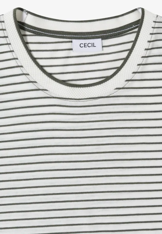 Gestreiftes Kurzarm Jersey Shirt