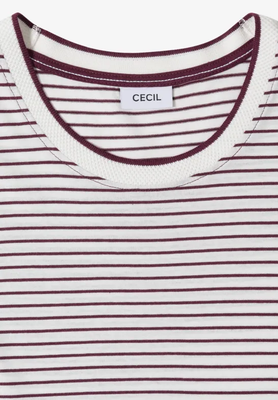 Gestreiftes Kurzarm Freizeit T-Shirt