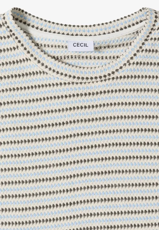 Gestreiftes Kurzarmshirt mit Rundhalsausschnitt