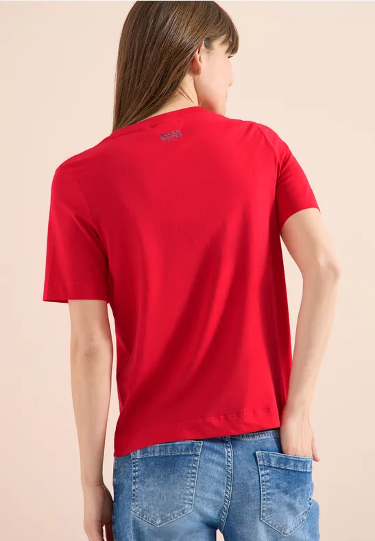 Lässiges T-Shirt mit Schriftzug
