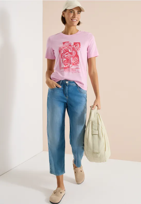 Lässiges T-Shirt mit Grafikdruck