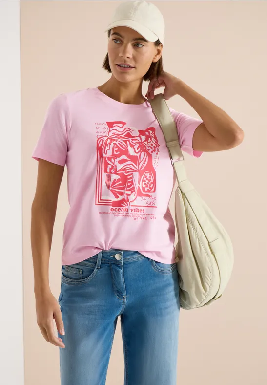 Lässiges T-Shirt mit Grafikdruck