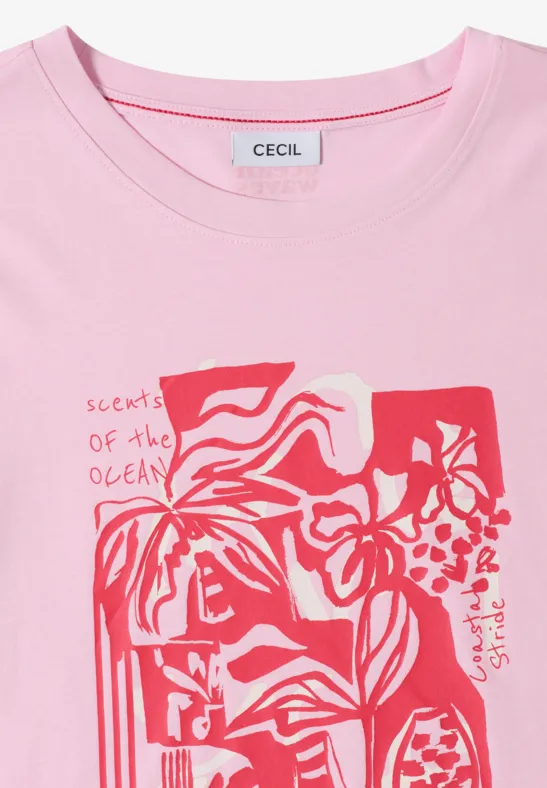 Lässiges T-Shirt mit Grafikdruck