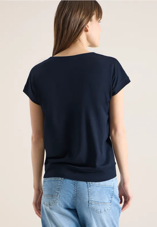 Damen T-Shirt mit V-Ausschnitt, lockere Passform
