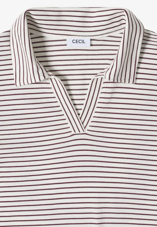 Gestreiftes Kurzarm-Piqué-Poloshirt