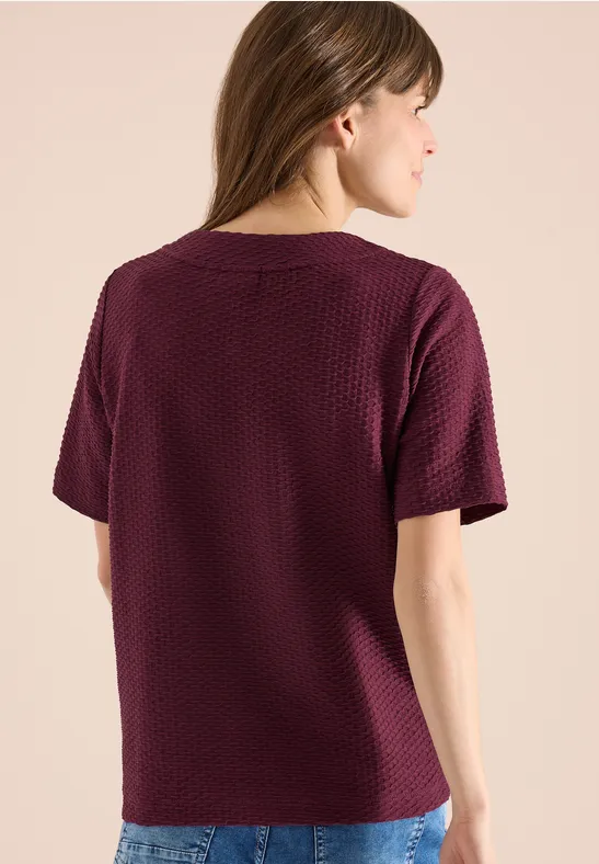 Strukturierter Strickpullover mit Tunnelzug