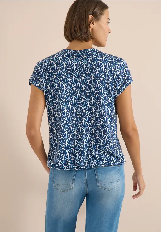 Damen Kurzarm T-Shirt mit Muster