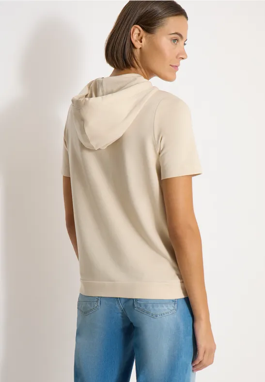 Lässiges Kurzarm-Hoodie-Top