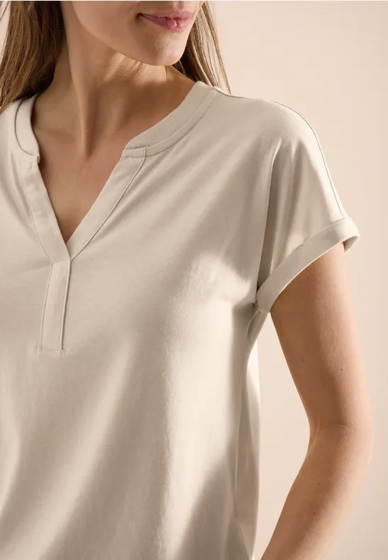 Lässiges Shirt im Tunika-Stil, Beige
