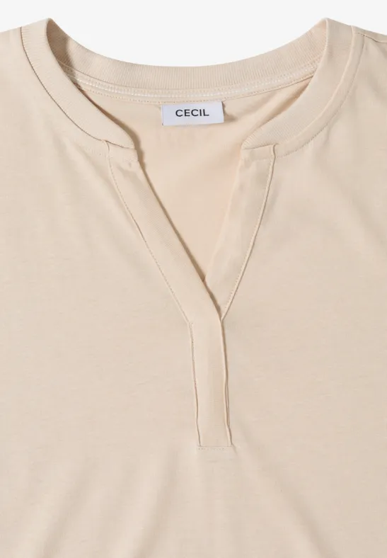 Lässiges Shirt im Tunika-Stil, Beige