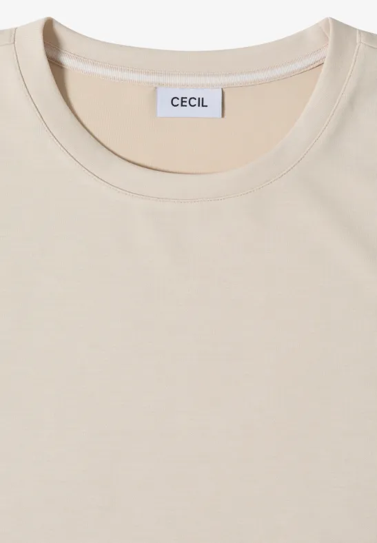 Lässiges Jersey-T-Shirt mit Bindeband