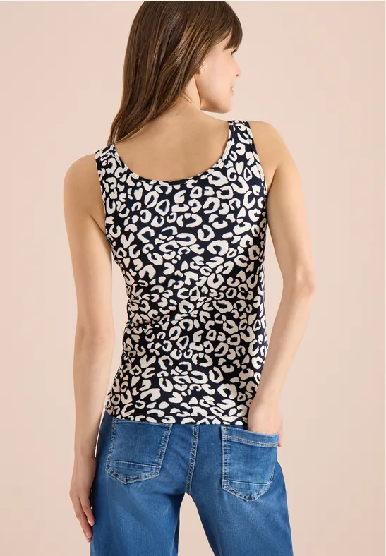 Ärmelloses Tanktop mit Leopardenmuster