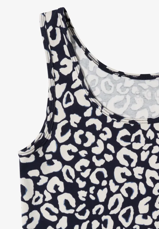 Ärmelloses Tanktop mit Leopardenmuster