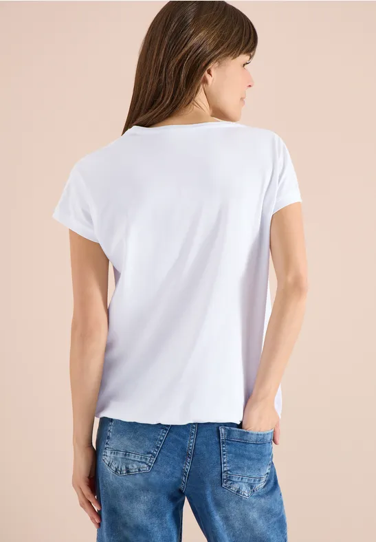 Damen Freizeit V-Ausschnitt T-Shirt