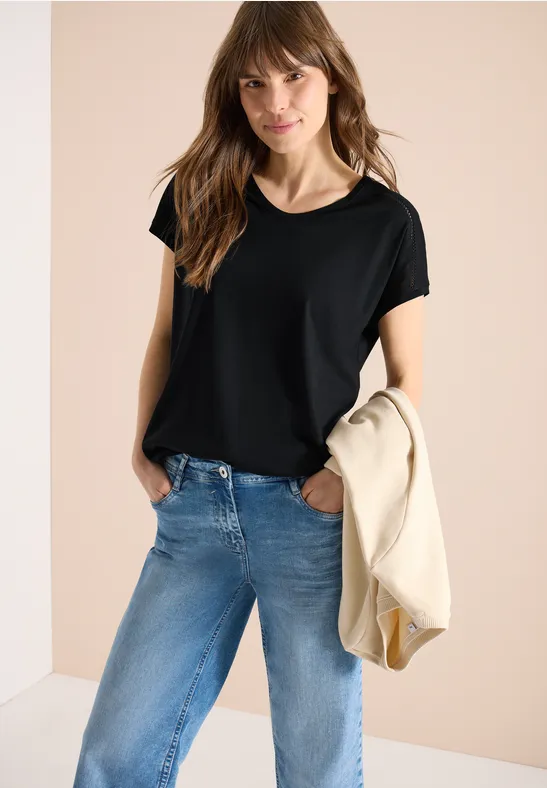 Damen T-Shirt mit V-Ausschnitt
