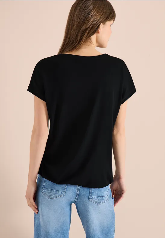 Damen T-Shirt mit V-Ausschnitt