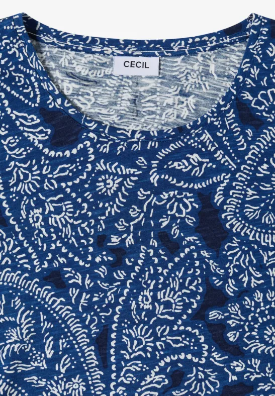 T-Shirt mit Paisley-Print und kurzen Ärmeln